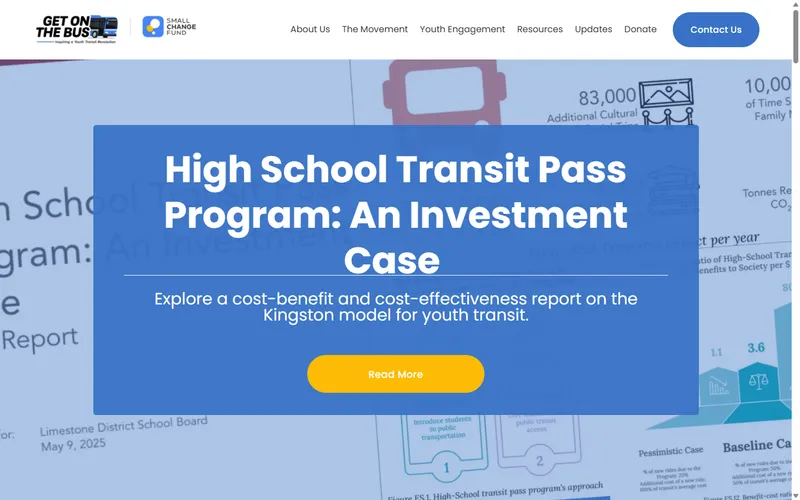 The live getonthebus.ca homepage.