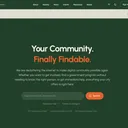 Nearfolk's live homepage: "Your Community. Finally Findable," with resource search and 372 verified resources.